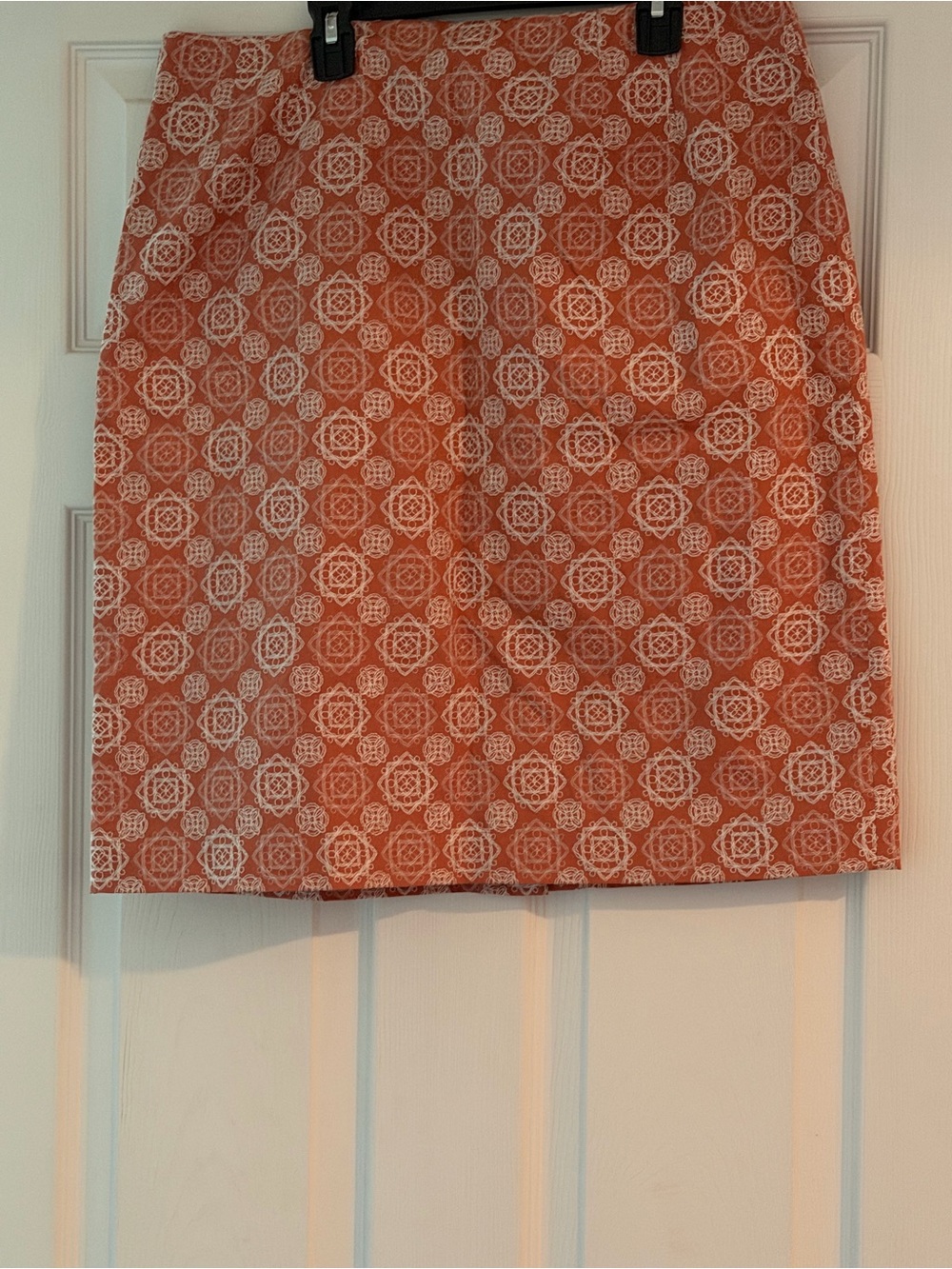 Women’s Embroidered Orange Pencil Skirt